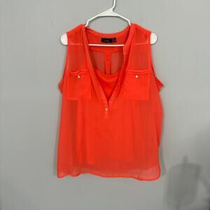 Apt 9 Sheer Sleeveless Top w/ Tank Top Petite Size XL